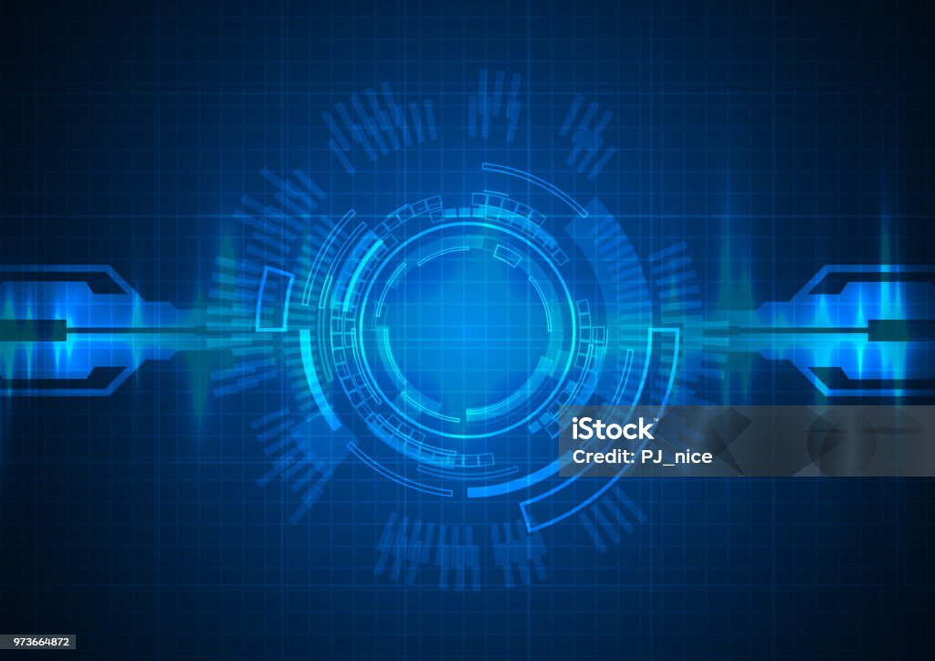 Technology Blue Blue Futuristic Digital Technology Stock Illustration - Download Image ...