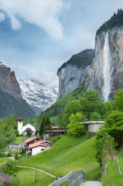 istock Idyllic landscape of Swiss 973670158
