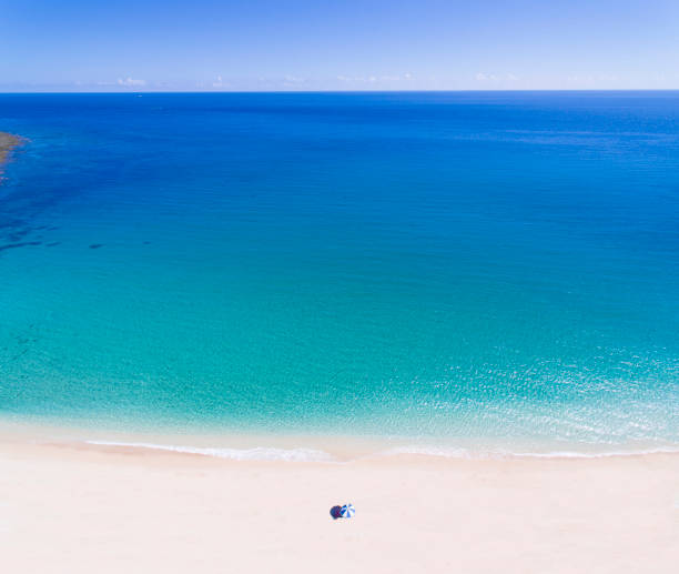 istock Aerial view of beautiful sandy beach 973670720