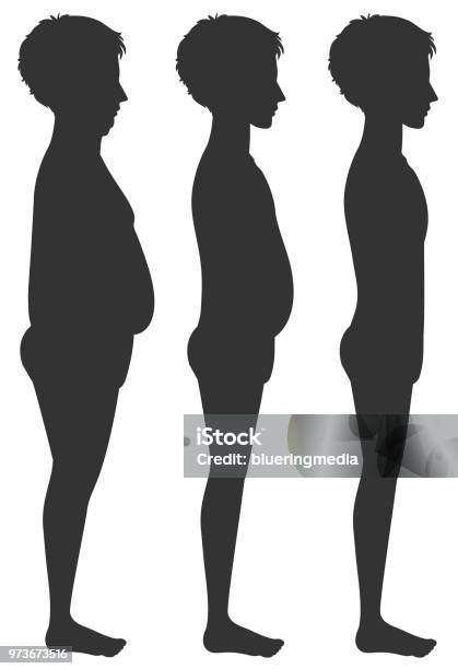A Human Body Transformation Template Stock Illustration - Download Image Now - Active Lifestyle, Adult, Art