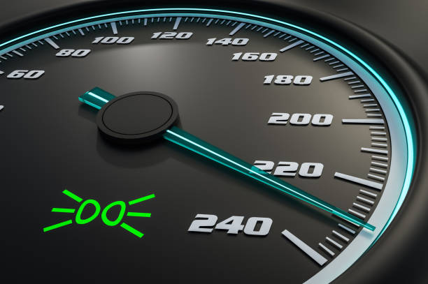 istock Green park lights on car dashboard 973673800
