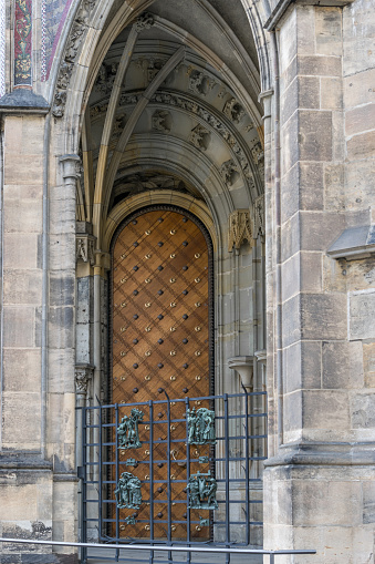 Side doors of Golden gate of Cathedral of st. Vitus