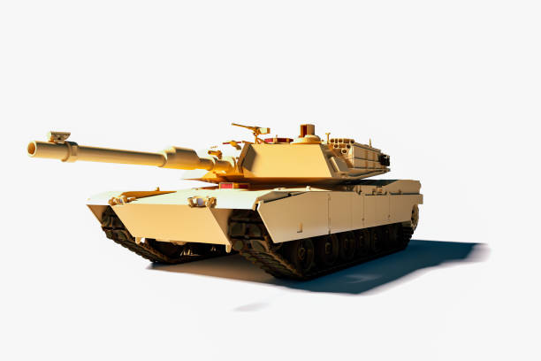 istock 3d military armored tank on white background 973736178