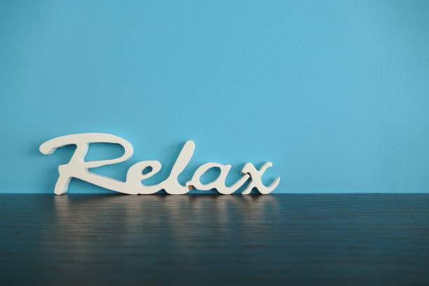 Word welcome on blue background