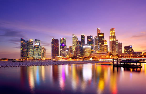 istock Singapore Financial District Skyline, Singapore 973774296