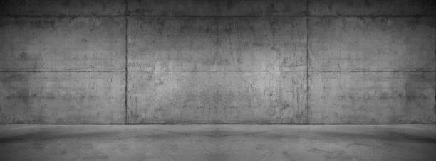 istock Wide Concrete Background Wall with Floor for Composing 973776184