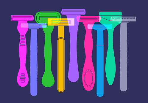 Plasic Razor Disposable Plastic Razors Stock Illustration - Download Image Now ...