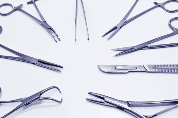 istock Surgical Instruments Isolated on the White Background 973796160