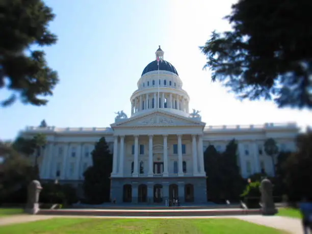 California State Capitol building in Sacramento, California, USA.