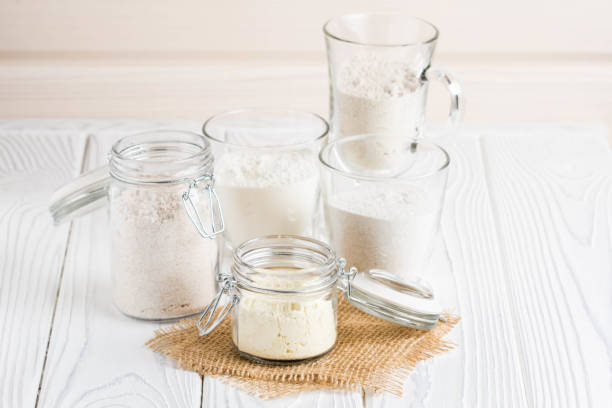istock Different flour jars, wheat, corn, rye, oats, spelt, flax 973800810