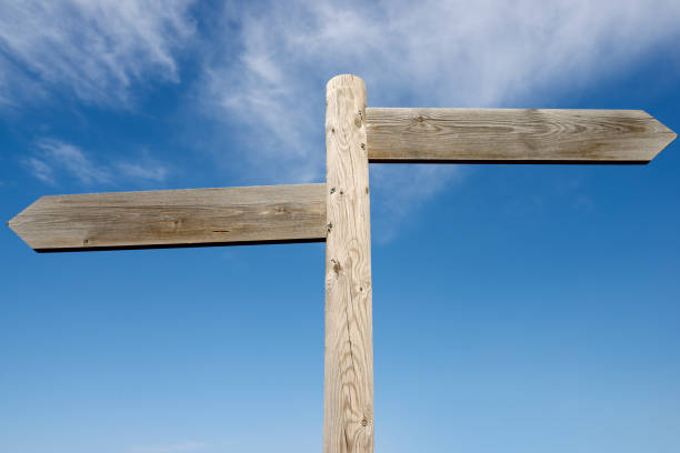 istock Directional wood signals 973801520