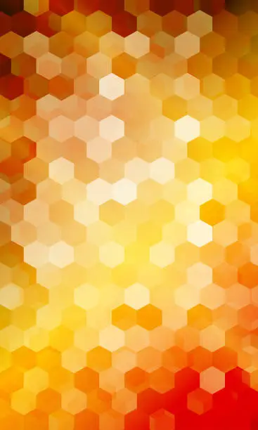 Vector illustration of bright orange color background. hexagon pattern illustration. ve