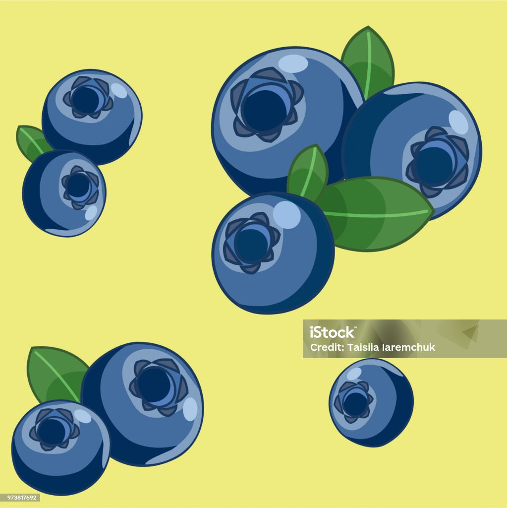Berry Texture Vector Blueberry Pattern Vector Seamless Texture Stock Illustration - Download ...