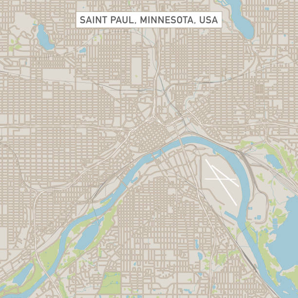 Saint Paul Minnesota US City Street Map Vector Illustration of a City Street Map of Saint Paul, Minnesota, USA. Scale 1:60,000.
All source data is in the public domain.
U.S. Geological Survey, US Topo
Used Layers:
USGS The National Map: National Hydrography Dataset (NHD)
USGS The National Map: National Transportation Dataset (NTD) minnesota illustrations stock illustrations