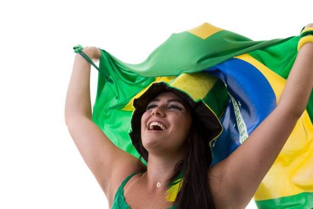 istock Brazilian fan celebrating 973838738