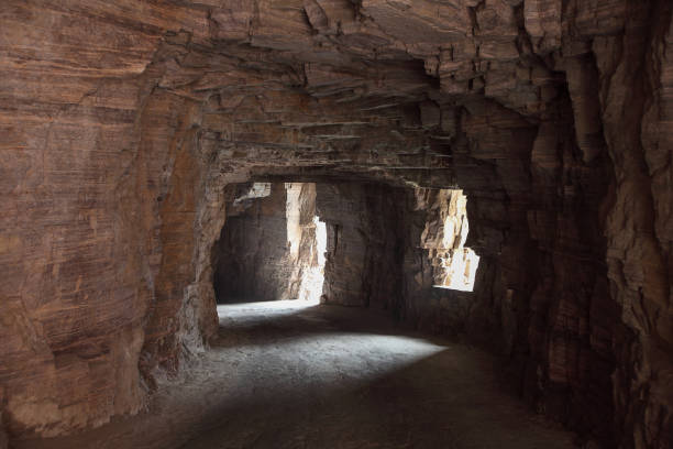istock The hanging wall highway(Precipice tunnel) in Taihang mountains 973899896