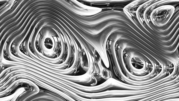 istock abstract curves - silver parametric curved lines and shapes 4k seamless background 973904944
