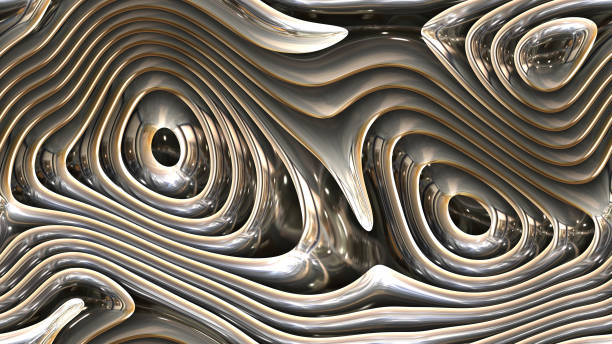 istock abstract curves - metal parametric curved shapes 4k seamless background 973910544