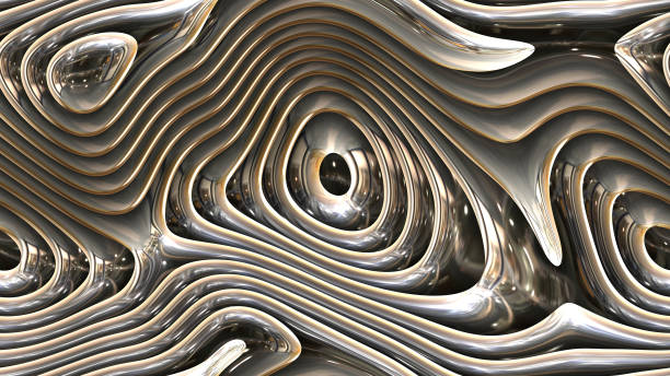 istock abstract curves - metal parametric curved shapes 4k seamless background 973911216