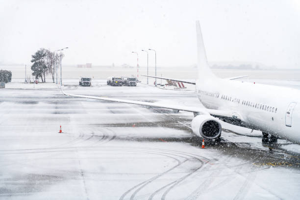 istock Airplane part & snowstorm 973913634
