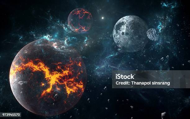 Planets And Galaxies Science Fiction Wallpaper Beauty Of Deep Space Billions Of Galaxies In The Universe Cosmic Art Background Stock Photo - Download Image Now