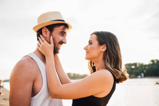 istock Couple in love looking at each other 973945810