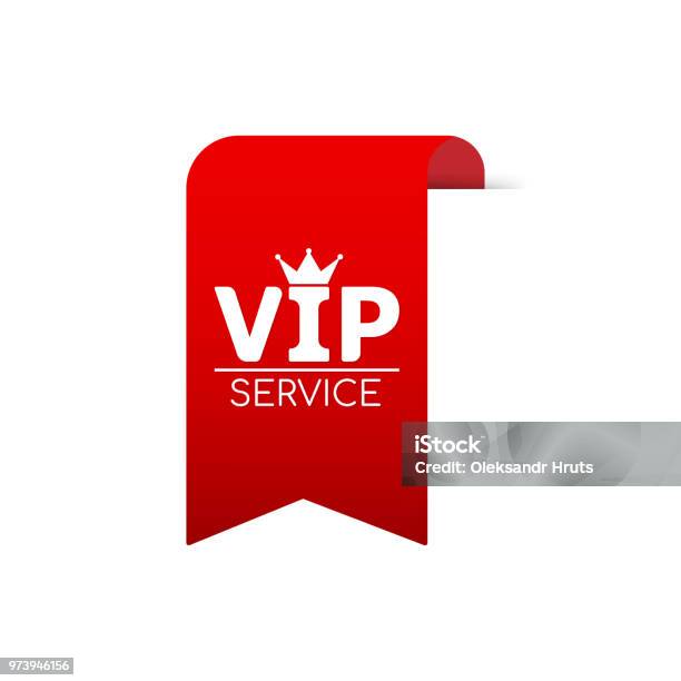 Vip Service Red Ribbon For Web Vector Stock Illustration Stock ...