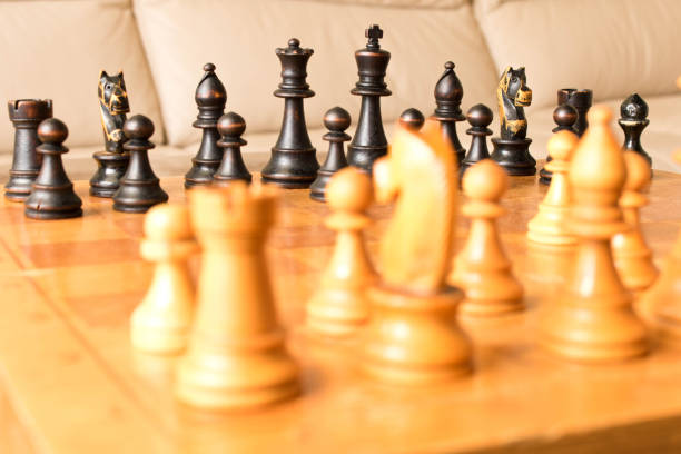 istock Old chess old chess Board. The concept of chess. Selective focus 973947072