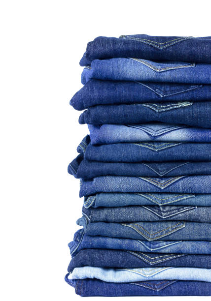 istock jeans denim isolated on white background. 973960964