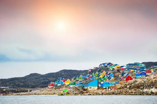 Photo of Colorful houses in Aasiaat village, Greenland