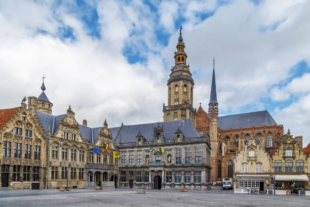 istock Main market square, Veurne, Belgium 973996608