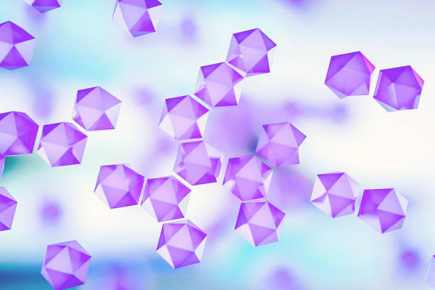 istock Titanium dioxide TiO2 nanoparticles,  TiO2 nanoparticles hexagonal crystals, for medical use nanoparticles viral treatment of HIV, chemical release action 974015772