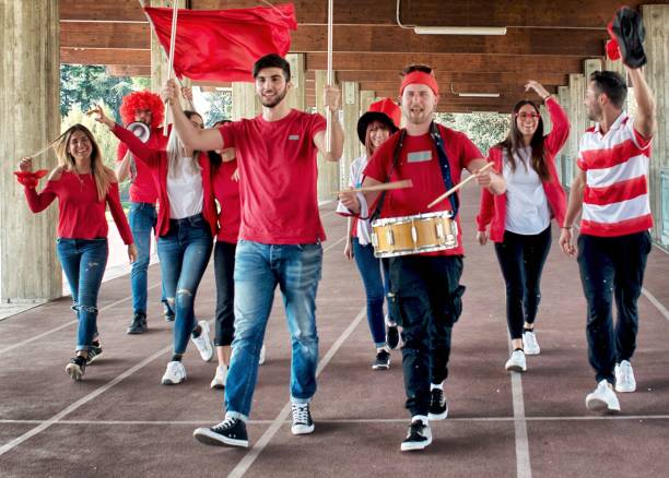 istock Group of supporters Going to Stadium 974016662