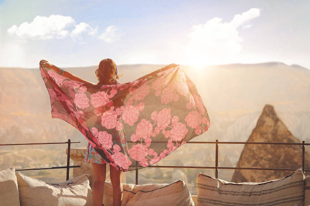 istock Embracing nature on sunset in Cappadocia 974017088