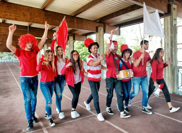 istock Group of supporters Going to Stadium 974018614