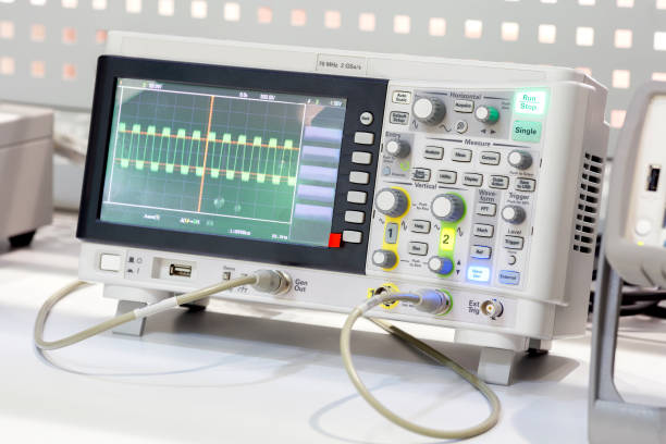 istock The digital oscilloscope. Close-up Photos 974023968