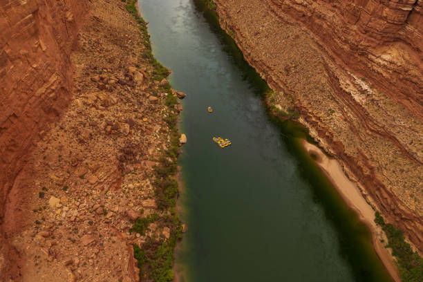 white water rafting en el río colorado. - rafting white water rafting colorado water fotografías e imágenes de stock