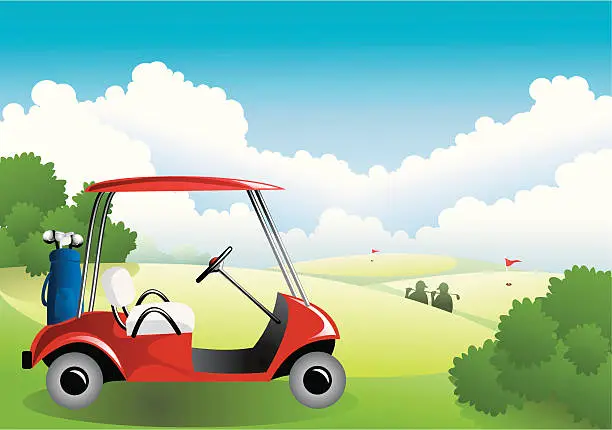 Vector illustration of Golfcourse