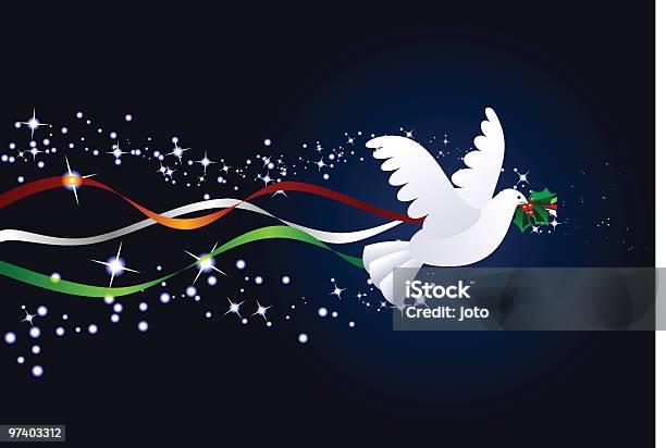 Weihnachtszeit Spirit Stock Vektor Art und mehr Bilder von Friedenssymbol - Friedenssymbol, Weihnachten, Zuchttaube