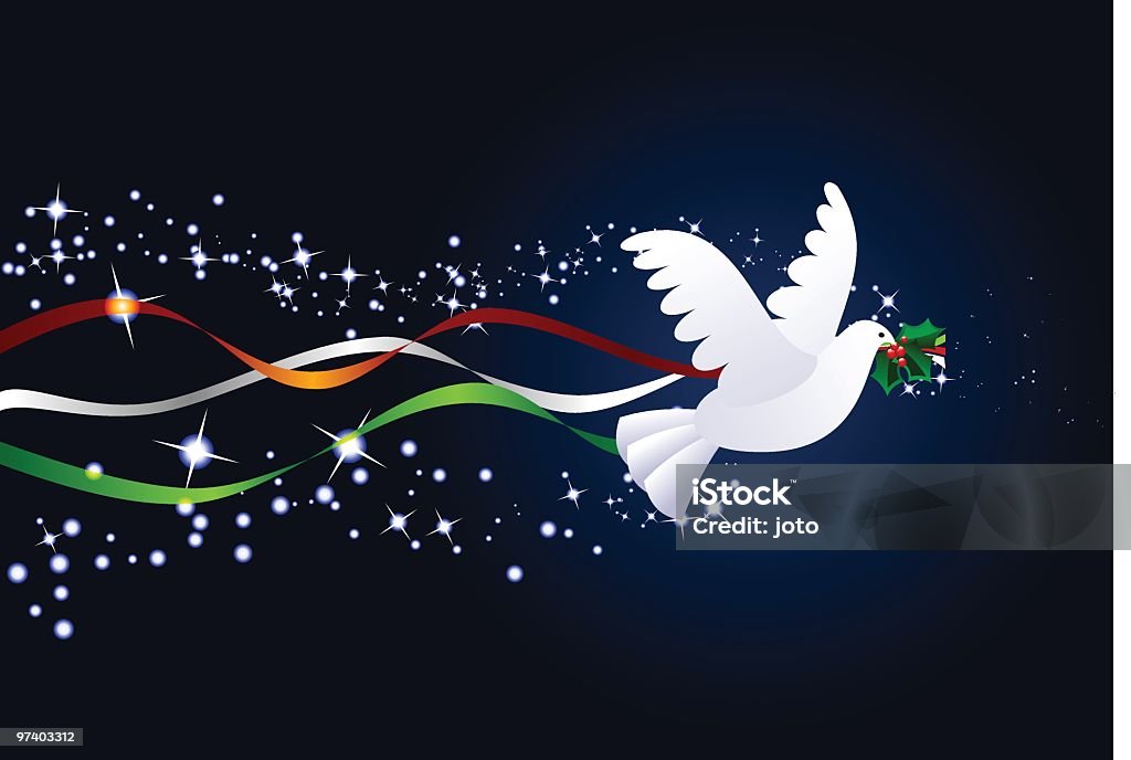 クリスマスの精神 - 平和の象徴のロイヤリティフリーベクトルアート