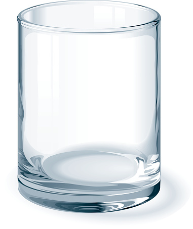 Isolated on white clean empty glass.