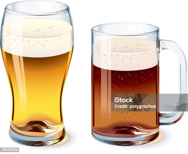 Birra - Immagini vettoriali stock e altre immagini di Bevanda spumosa - Bevanda spumosa, Bicchiere da birra, Birra