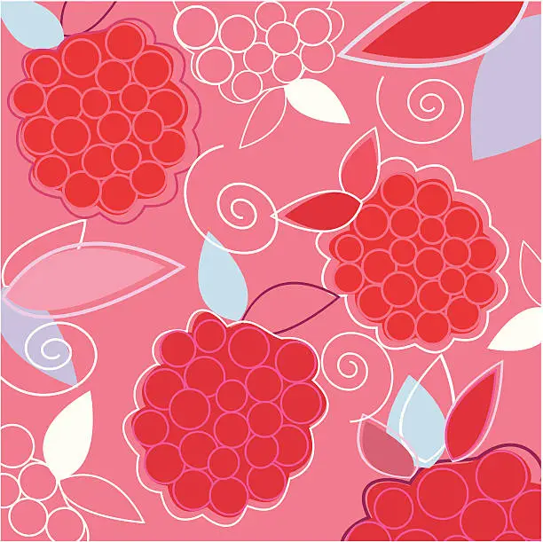 Vector illustration of Fresh Taste of Summer Raspberry