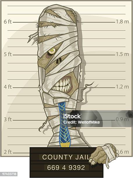 Vetores de Múmia Mug Shot e mais imagens de Fotografia de Arquivo Policial - Fotografia de Arquivo Policial, Mumificado, Crime