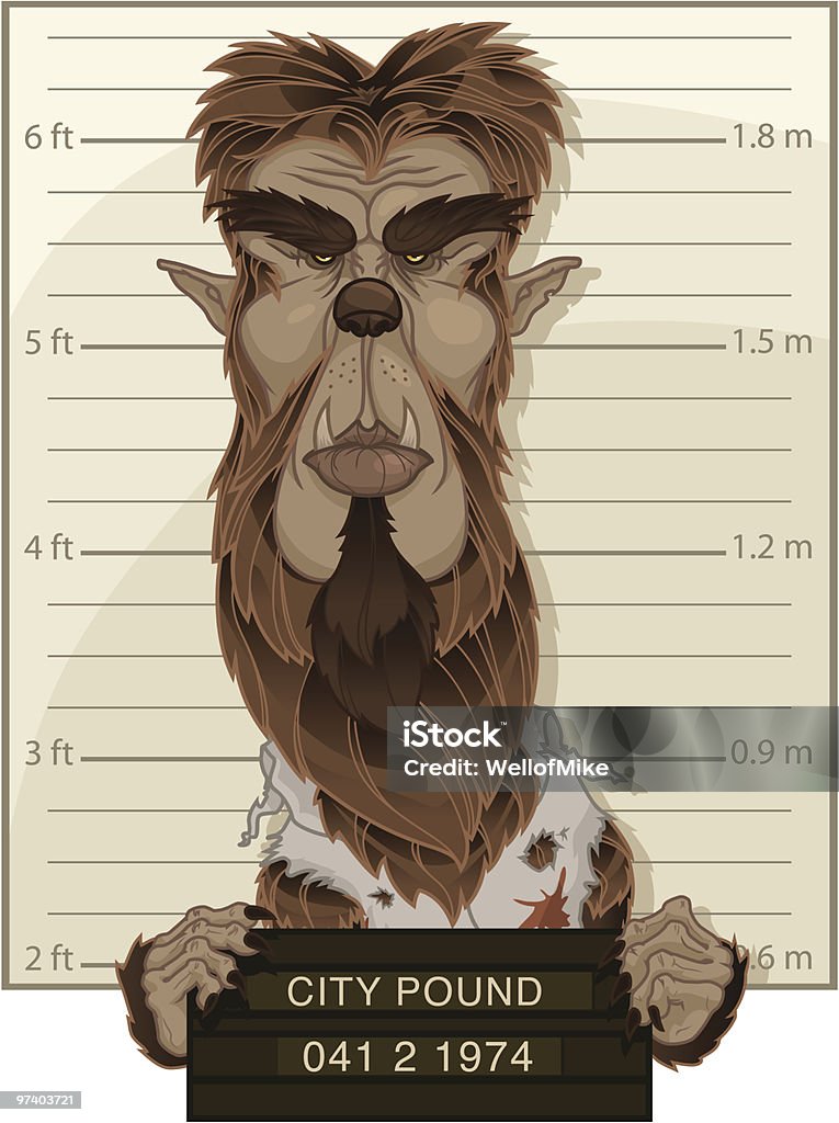 Wolfman Mug Shot The Wolfman has apparently landed himself in the City Pound. That full moon will make you do crazy things...
Happy Halloween! Police Line-Up stock vector