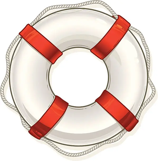 Vector illustration of Life Preserver