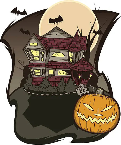 Vector illustration of Haunted House