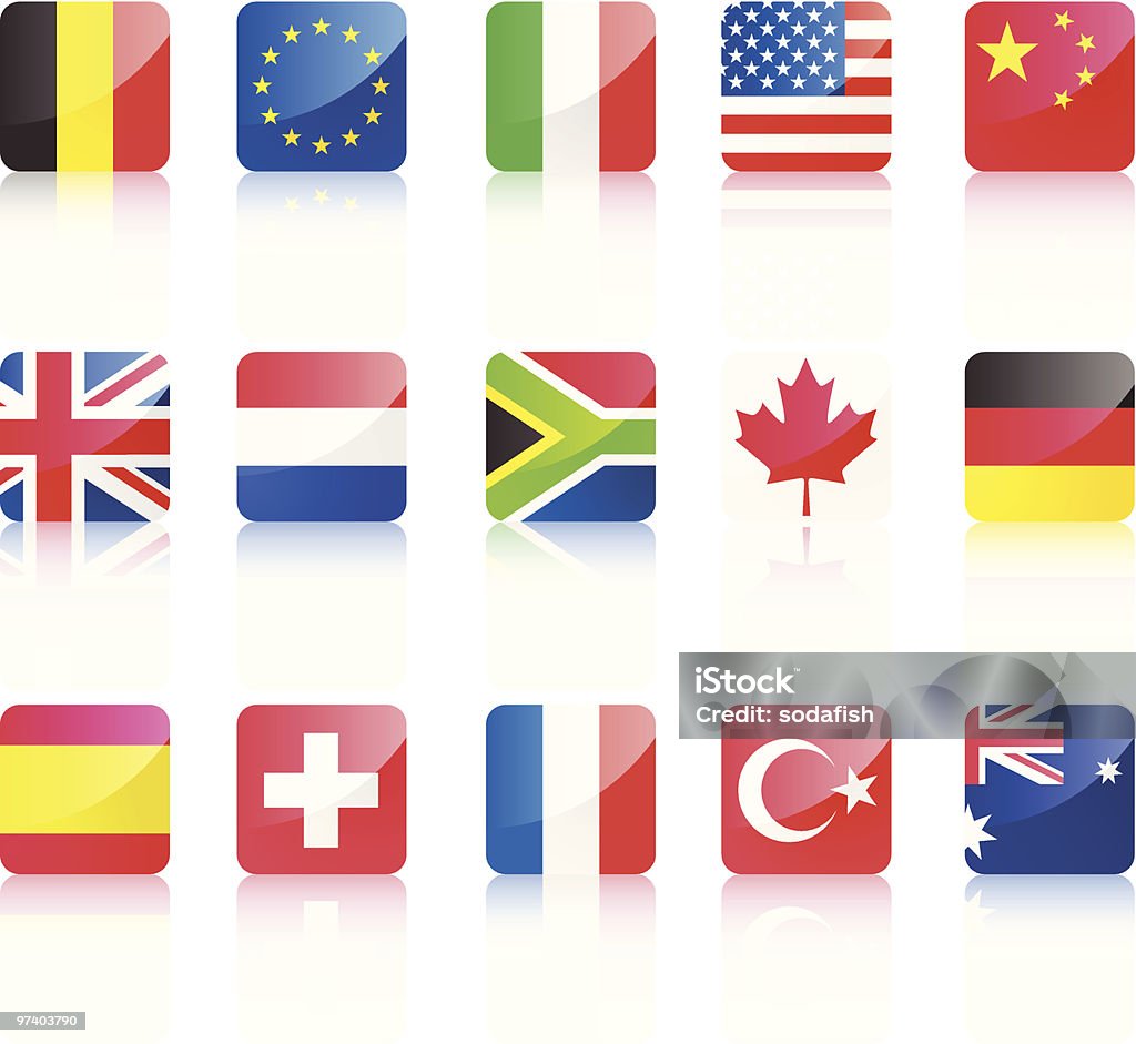 Mundo flags - arte vectorial de Bandera libre de derechos