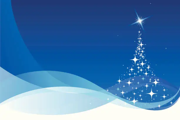 Vector illustration of Winter and Christmas background