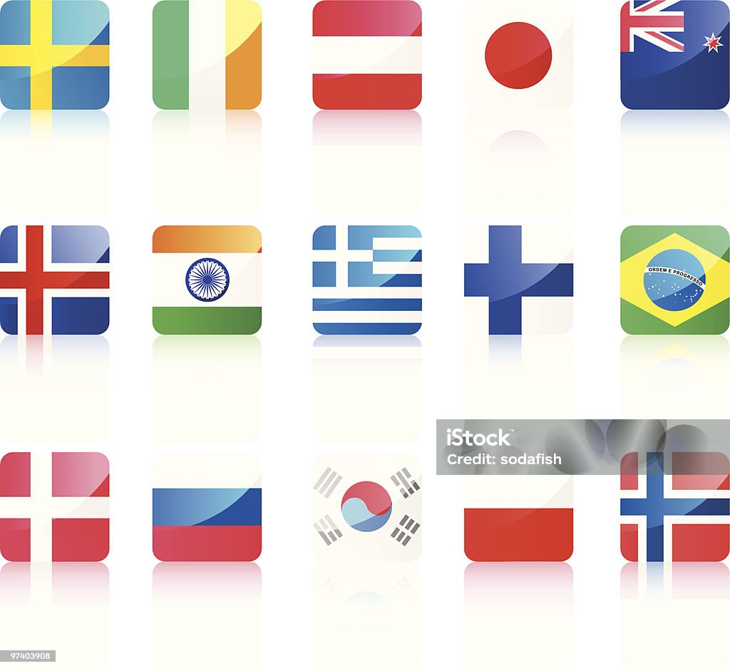 Mundo flags - arte vectorial de Abundancia libre de derechos